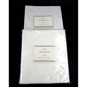 Pottery Barn Foundations Classic Voile Drape Pole Top 50 x 96 White Set/2